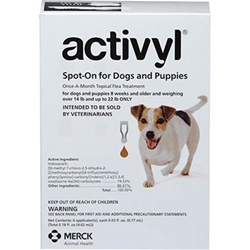 Activyl Spot-On for Dogs and Puppies, Over 14 lbs - 22 lbs 6 Month Supply Activyl, Spot-On, Dogs, Puppies, Over 14 lbs-22 lbs, 6 Month Supply