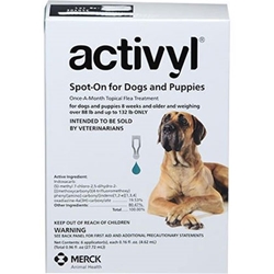 Activyl Spot-On for Dogs and Puppies, Over 88 lbs - 132 lbs 6 Month Supply Activyl, Spot-On, Dogs, Puppies, Over 88 lbs - 132 lbs, 6 Month Supply