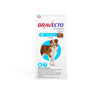 Bravecto 1000 mg for Dogs 44-88 lbs, 1 Chew (Blue) 