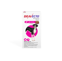 Bravecto 1400 mg for Dogs 88-123 lbs, 1 Chew (Pink) 