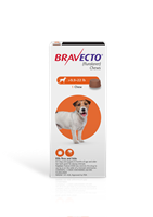 Bravecto 250 mg for Dogs 9.9-22 lbs, 1 Chew (Orange)