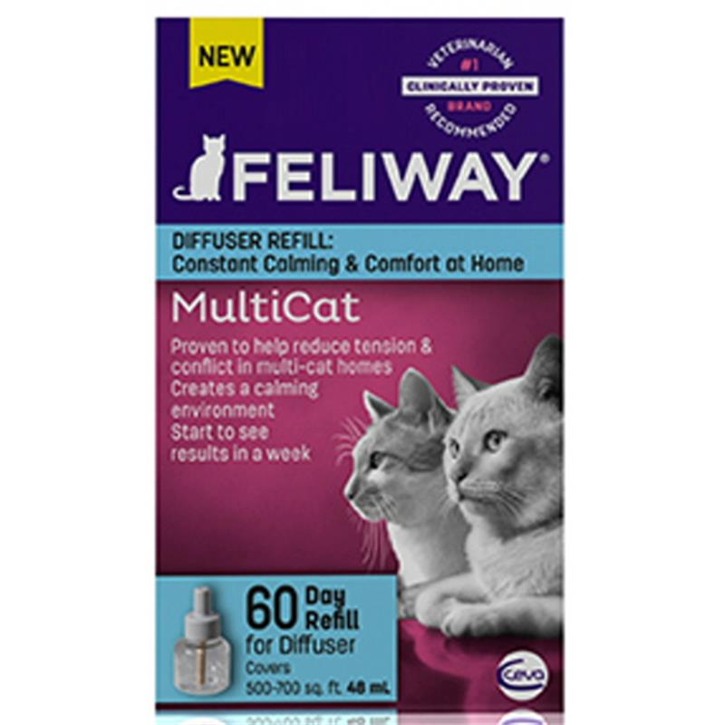 Feliway Multi-Cat Diffuser Plug-In Refill for Cats, 60 Days