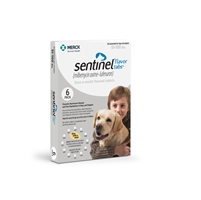Sentinel for Dogs 51-100 lbs, Flavor Tabs, White, 12 Pack Sentinel, sentinel for dogs, sentinel flavor tabs, sentinel flavor tabs for dogs, heartworm treatment, flea control, dogs flea treatment, 12 pack sentinel for dogs white flavor tabs