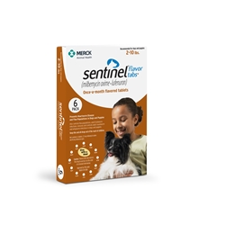 Sentinel for Dogs and Puppies up to 10 lbs, Flavor Tabs, Brown, 12 Pack Sentinel, sentinel for dogs and Puppies, sentinel for Puppies, sentinel flavor tabs, sentinel flavor tabs for dogs, heartworm treatment, flea control, dogs flea treatment, 12 pack sentinel for dogs brown flavor tabs