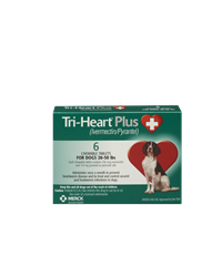 Tri-Heart Plus for Dogs 26-50 lbs, Green, 12 Pack