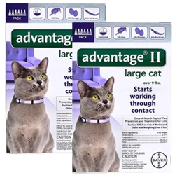 Advantage II for Cats 9-18 lbs, Purple, 12 Pack