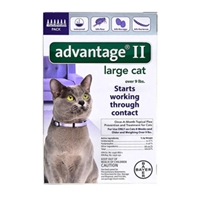 Advantage II for Cats 9-18 lbs, Purple, 6 Pack