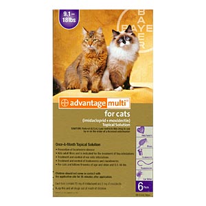 Advantage Multi For Cats and Kittens 9-18 lbs, Purple, 12 Pack