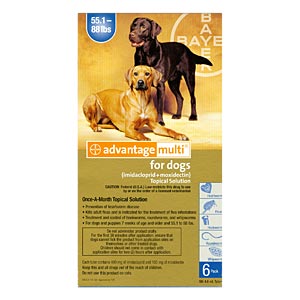 Advantage Multi For Dogs 55-88 lbs, Blue, 12 Pack
