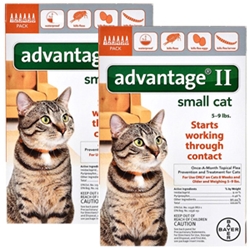 Advantage II for Cats 1-9 lbs, Orange, 12 Pack