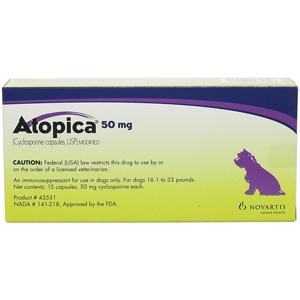 Atopica 50mg, Purple, 15 Capsules
