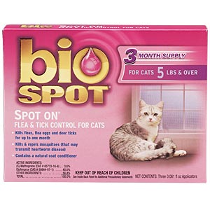 Bio Spot Spot On Flea & Tick Control for Cats Over 5 lbs, 3 Pack