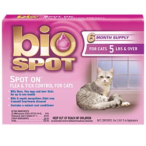 Bio Spot Spot On Flea & Tick Control for Cats Over 5 lbs, 6 Pack