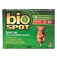 Bio Spot Spot On Flea & Tick Control for Dogs 31-60 lbs, 3 Pack