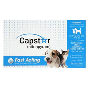 Capstar for Cats and Dogs 2-25 lbs, Blue, 6 Tablets