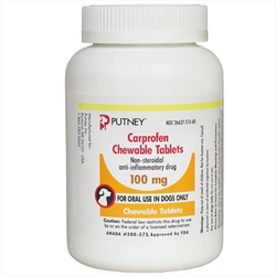 Carprofen 100 mg, 180 Chewable Tablets 