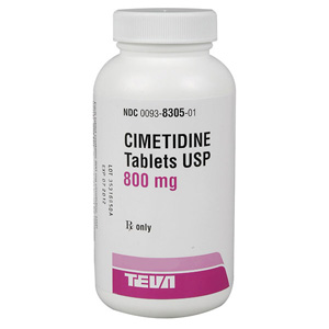 Cimetidine 800 mg, 100 Tablets