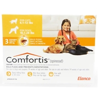 Comfortis 270mg for Cats 6.1-12 lbs & Dogs 10-20 lbs, 3 pack (Orange) Comfortis for dogs, flea control for dogs, dogs Comfortis, dogs, cheap Comfortis dogs, discount Comfortis dogs, dogs flea control, 6 pack Comfortis for dogs orange