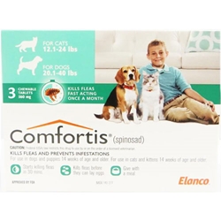 Comfortis 560mg for Cats 12.1-24 lbs & Dogs 20-40 lbs, 3 Pack (Green) Comfortis for dogs, flea control for dogs, dogs Comfortis, dogs, cheap Comfortis dogs, discount Comfortis dogs, dogs flea control, 6 pack Comfortis for dogs green