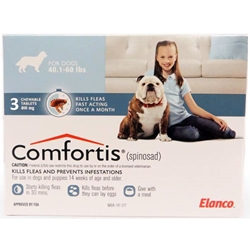 Comfortis 810mg for Dogs 40-60 lbs, 3 Pack (Blue) 
