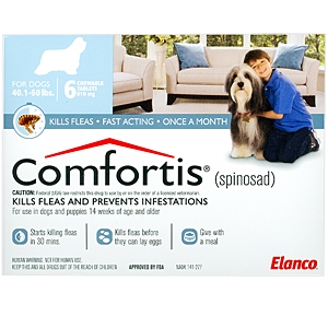 Comfortis for Dogs 40-60 lbs, Blue 6 Pack