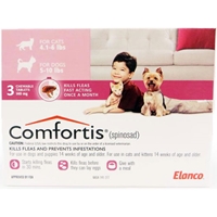 Comfortis 140mg for Cats 4.1-6 lbs & Dogs 5-10 lbs, 3 Pack (Pink) Comfortis for dogs, flea control for dogs, dogs Comfortis, dogs, cheap Comfortis dogs, discount Comfortis dogs, dogs flea control, 6 pack Comfortis for dogs pink