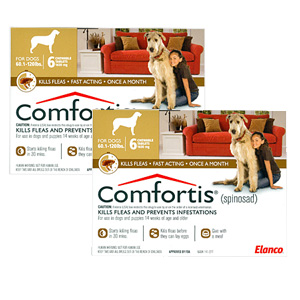 Comfortis for Dogs 60-120 lbs, Brown, 12 Pack