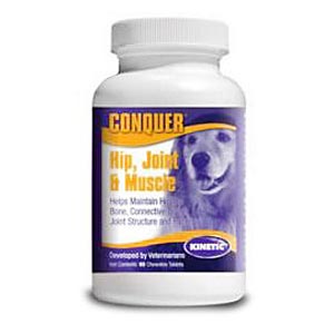 Conquer Hip, Joint and Muscle Supplement for Dogs, 60 Chewables