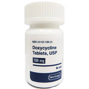 Doxycycline 100 mg, 100 Tablets