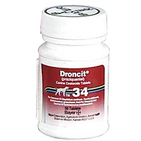 Droncit (Praziquantel) Canine 34 mg, 50 Tablets