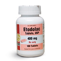 Etodolac 400 mg, 100 Tablets