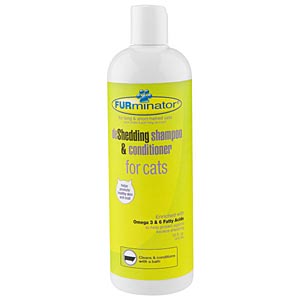 FURminator deShedding Shampoo and Conditioner for Cats, 16 oz
