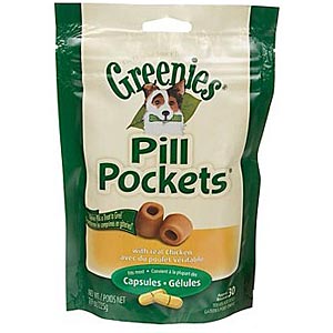 Greenies Pill Pockets for Dogs, Chicken, for Capsules, 30