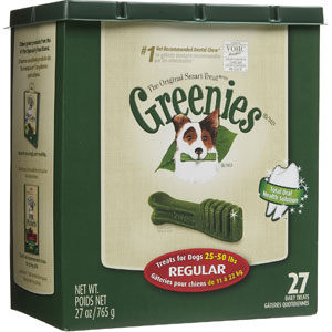 Greenies Tub Treat Pack Regular, 27 oz (27 Treats)