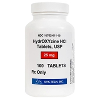 Hydroxyzine HCl 25 mg, 100 Tablets