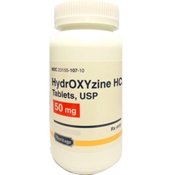 Hydroxyzine HCl 50 mg, 100 Tablets