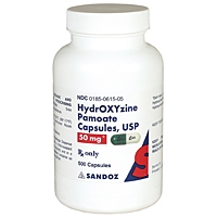 Hydroxyzine Pamoate 50 mg, 100 Capsules