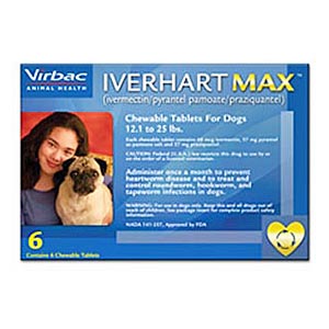 Iverhart Max for Dogs 12-25 lbs, Blue, 12 Pack