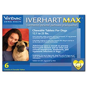 Iverhart Max for Dogs 12-25 lbs, Blue, 6 Pack