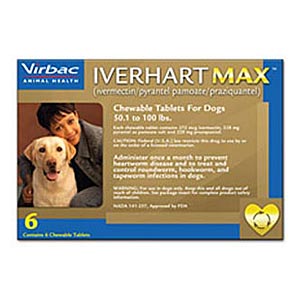 Iverhart Max for Dogs 51-100 lbs, Brown, 12 Pack
