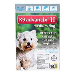 K9 Advantix II for Dogs 11-20 lbs, Teal, 6 Pack