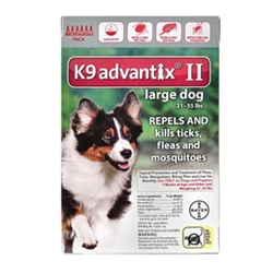 K9 Advantix II for Dogs 21-55 lbs, Red, 6 Pack