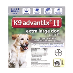 K9 Advantix II for Dogs over 55 lbs, Blue, 4 Pack