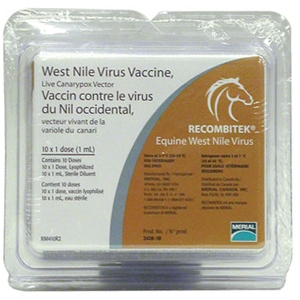 Recombitek West Nile Virus Vaccine, 10 x 1 Dose Vials