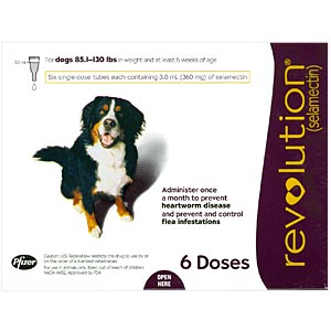 Revolution for Dogs 85-130 lbs, Plum, 6 Pack