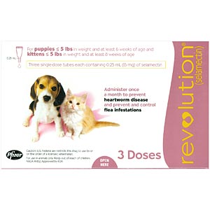 Revolution for Puppies and Kittens under 5 lbs, Pink, 3 Pack