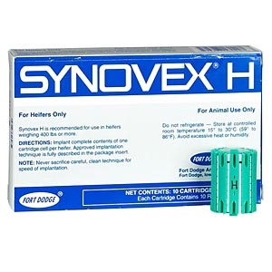 Synovex H Implant, 10 x 10 (100) Doses