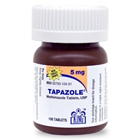 Tapazole (methimazole) 5 mg, 100 Tablets