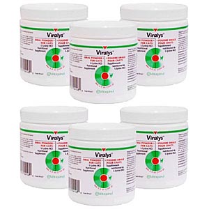 Viralys (L-Lysine) Oral Powder For Cats, 100 gram (6 Pack)