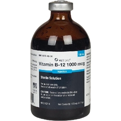 Vitamin B12 1000 mcg, 100 mL vitamin b12 1000 mcg 100ml helps maintain healthy nerve cells red blood needed help dna genetic material petmeds vitamen 1000mcg